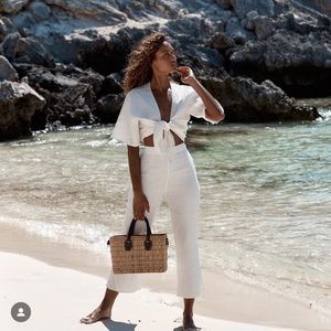 Monday swimwear hamptons set white linen